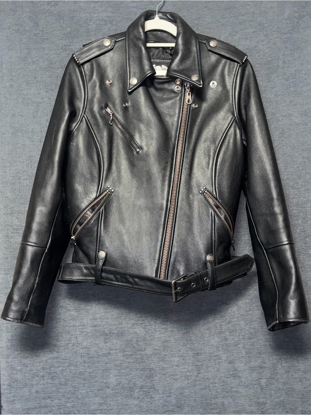 Harley-Davidson Women's Black Leather Asymmetric Moto Jacket